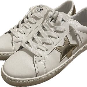 White and Gold Vintage Havana Sneakers